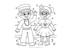 24 Ausmalbilder Fasching kostenlos – Malvorlagen zum Ausdrucken