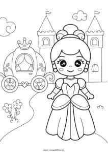 58 Prinzessin Ausmalbilder kostenlos zum Ausdrucken