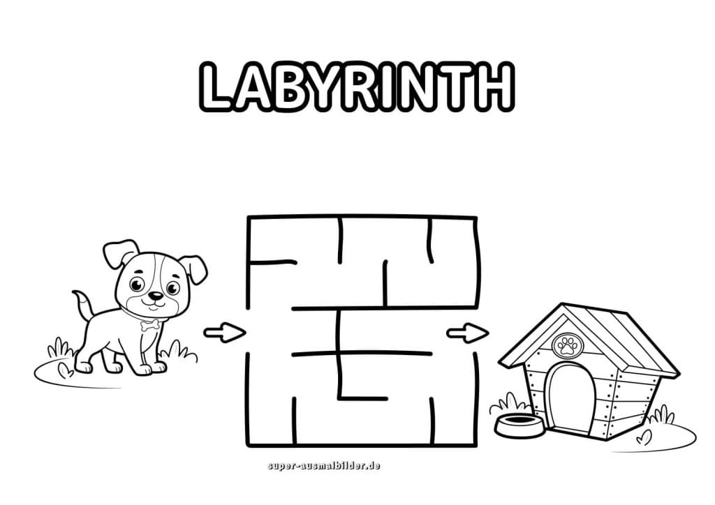 Biene und Blume Labyrinth Frühlingslabyrinth zum Ausdrucken für Vorschulkinder