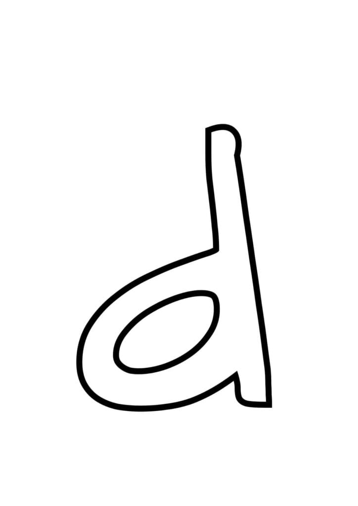 Buchstabe D Vorlage – Schreibübung für Kinder