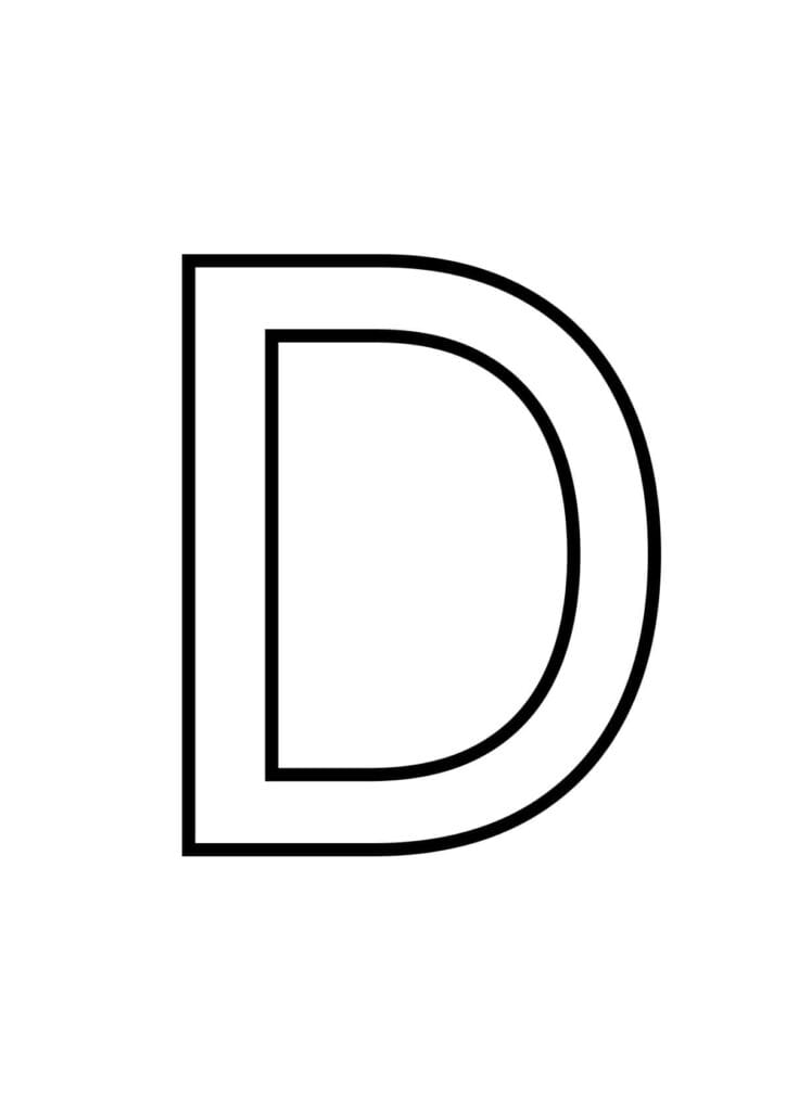 Buchstabe D zum Nachspuren – Arbeitsblatt für Kinder