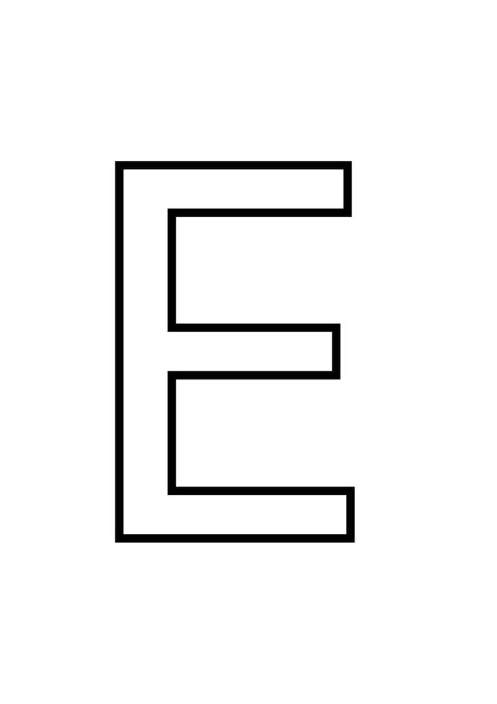 Buchstabe E zum Nachspuren – Arbeitsblatt für Vorschule