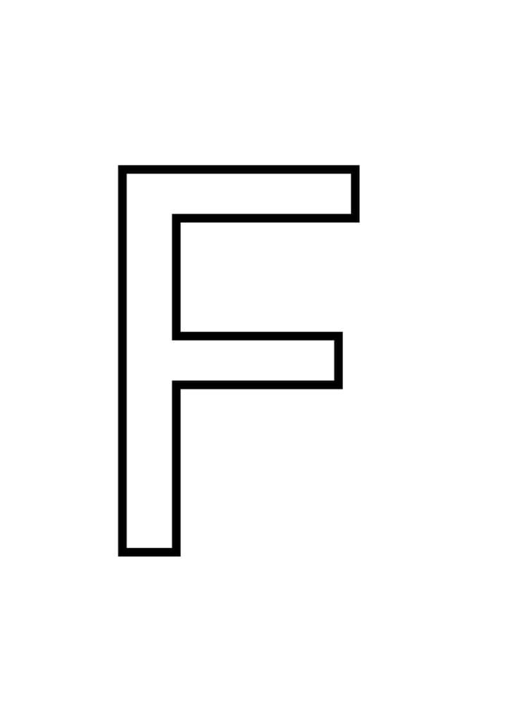 Buchstabe F zum Nachspuren – Arbeitsblatt für Vorschule