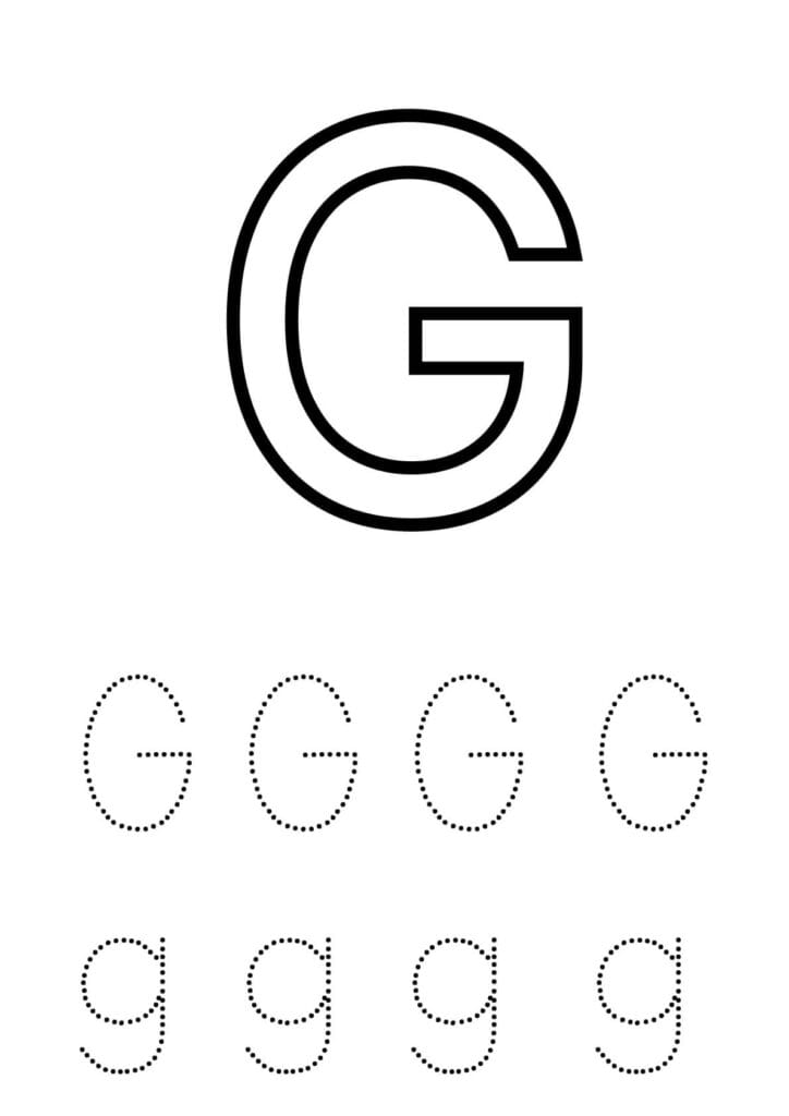 Buchstabe G Arbeitsblatt – Groß und Kleinbuchstaben üben