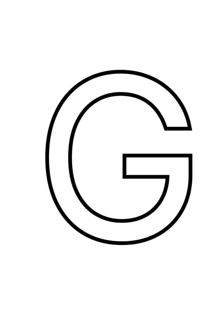 Buchstabe G zum Nachspuren – Arbeitsblatt für Vorschule