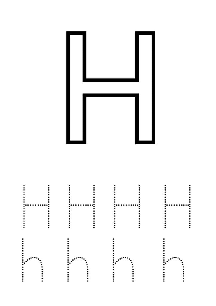 Buchstabe H Arbeitsblatt – Groß und Kleinbuchstaben üben