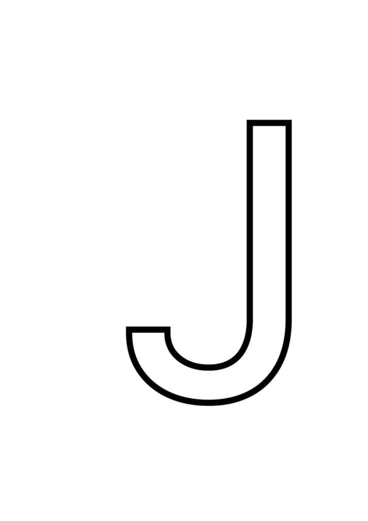 Buchstabe J zum Nachspuren – Arbeitsblatt für Vorschule