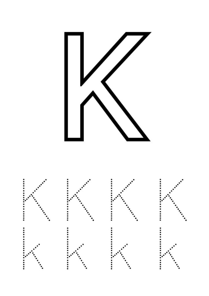 Buchstabe K Arbeitsblatt – Groß und Kleinbuchstaben üben