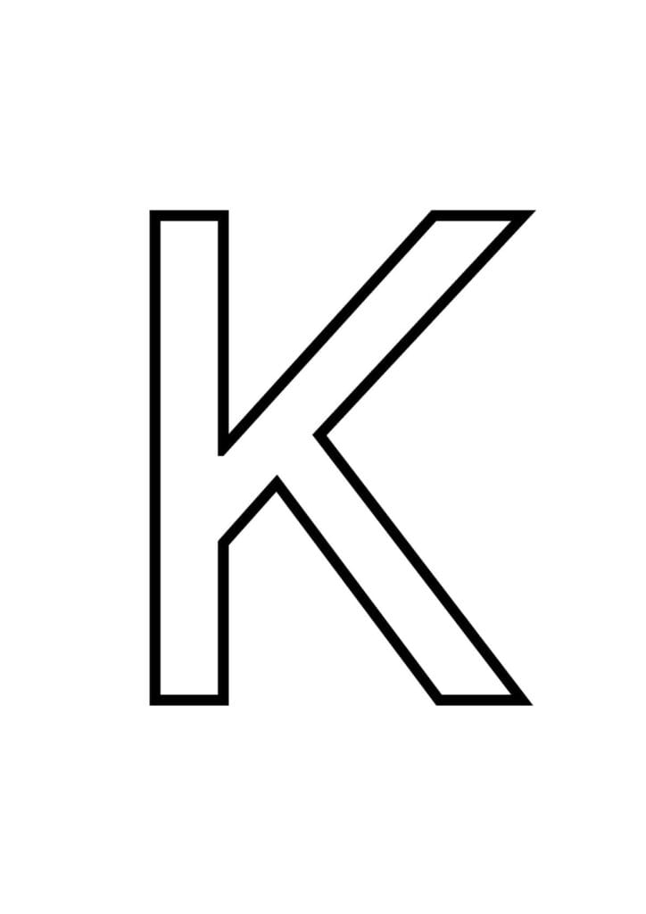 Buchstabe K zum Nachspuren – Arbeitsblatt für Vorschule