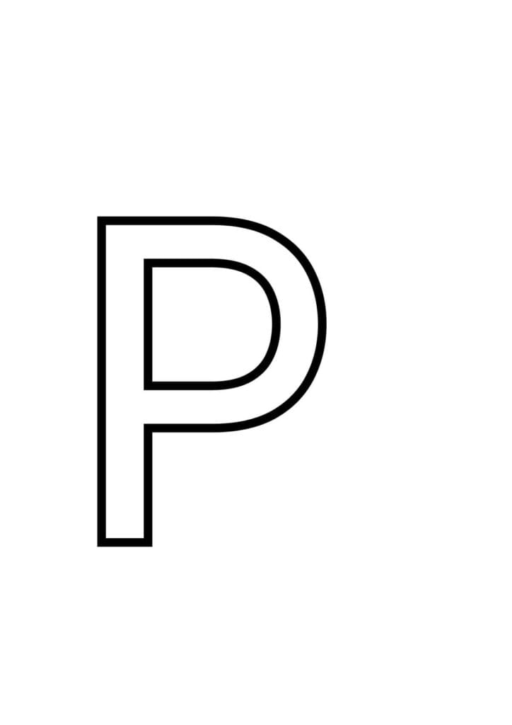 Buchstabe M zu P Nachspuren – Arbeitsblatt für Vorschule