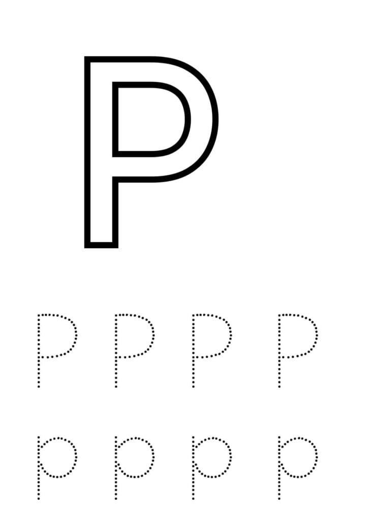 Buchstabe P Arbeitsblatt – Groß und Kleinbuchstaben üben