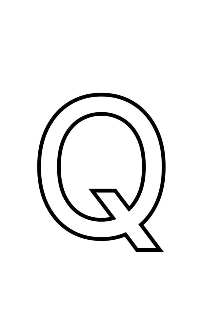 Buchstabe Q zum Nachspuren – Arbeitsblatt für Vorschule