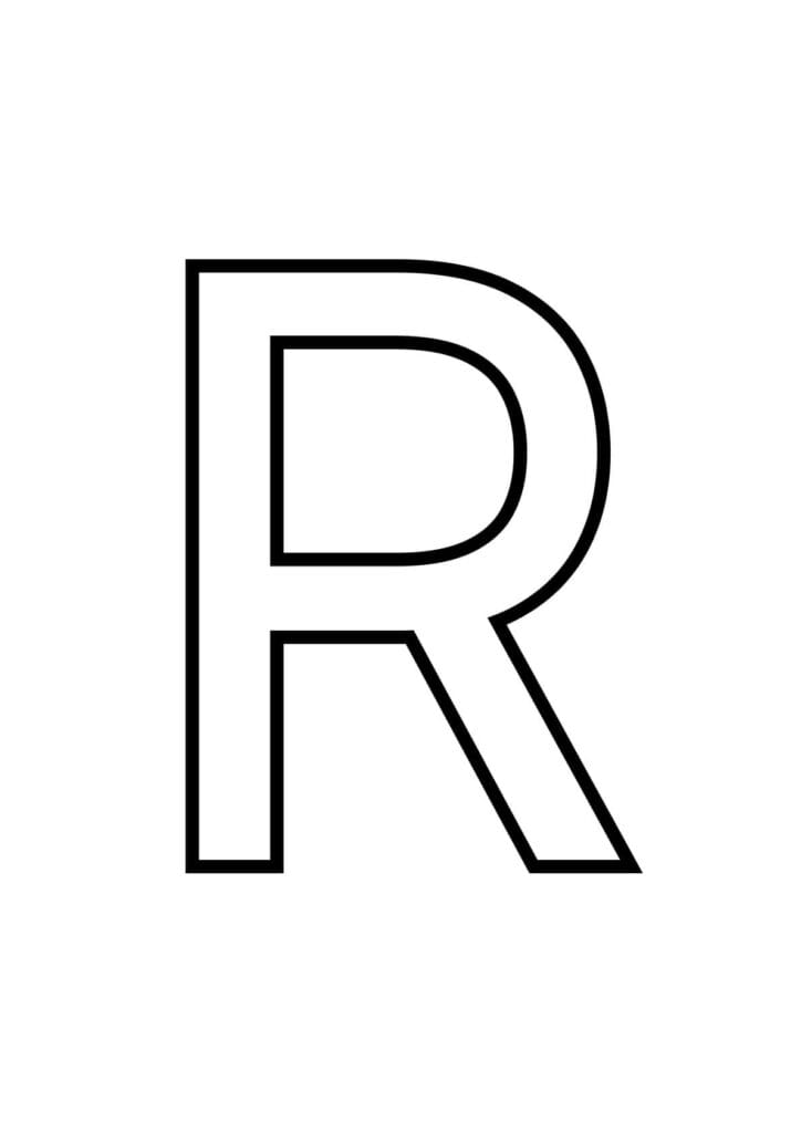 Buchstabe R zum Nachspuren – Arbeitsblatt für Vorschule