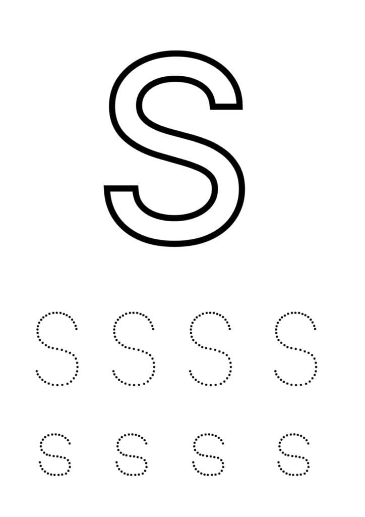 Buchstabe S Arbeitsblatt Groß und Kleinbuchstaben üben