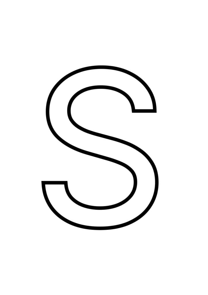 Buchstabe S zum Nachspuren Arbeitsblatt für Vorschule