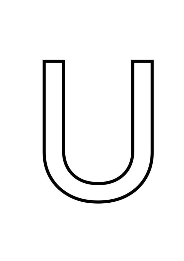 Buchstabe U zum Nachspuren – Arbeitsblatt für Vorschule