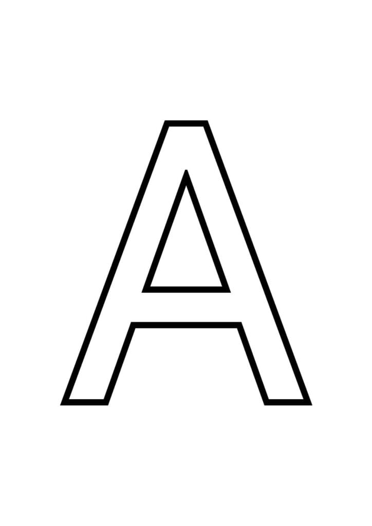 Buchstabe A zum Nachspuren – Arbeitsblatt für Kinder