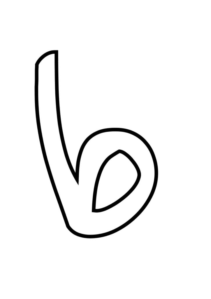 Buchstabe B Vorlage – Schreibübung für Kinder