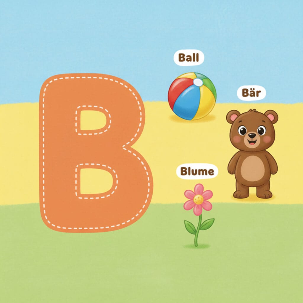 Buchstabe B für Kinder kostenlos zum Ausdrucken