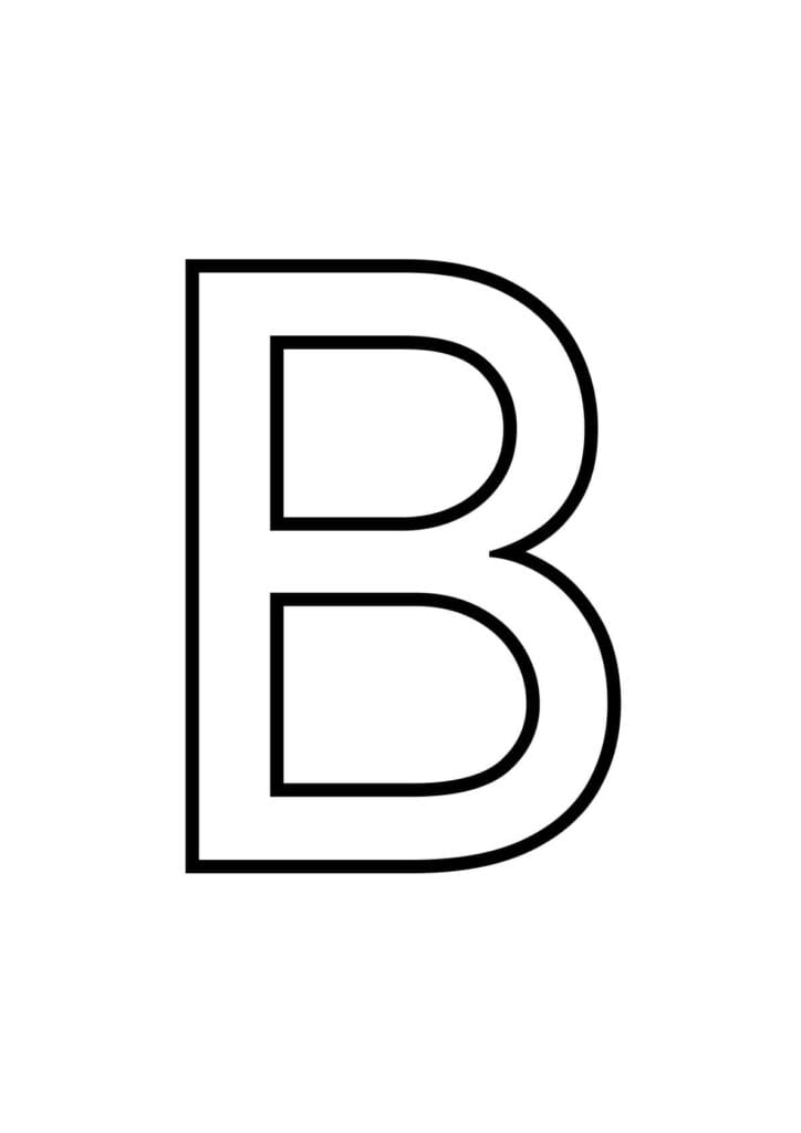 Buchstabe B zum Nachspuren – Arbeitsblatt für Kinder
