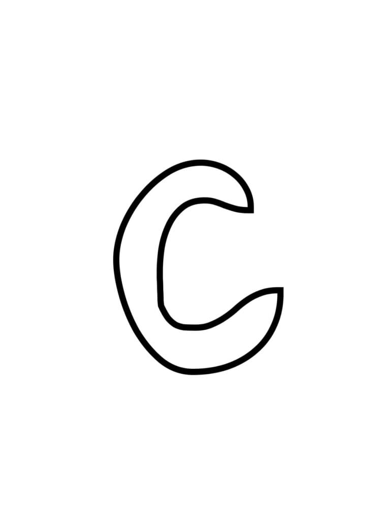 Buchstabe C Vorlage – Schreibübung für Kinder