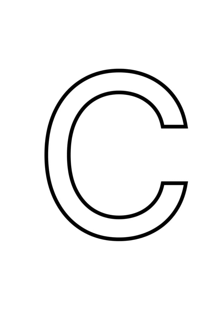 Buchstabe C zum Nachspuren – Arbeitsblatt für Kinder