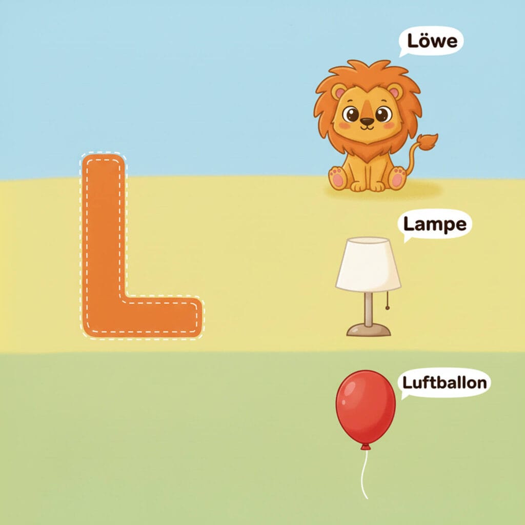 Buchstabe L für Kinder kostenlos zum Ausdrucken