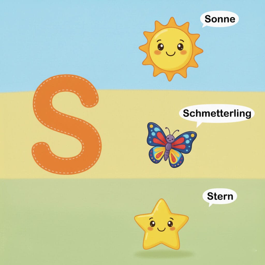 Buchstabe S für Kinder kostenlos zum Ausdrucken