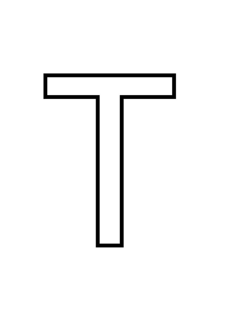 Buchstabe t zum Nachspuren – Arbeitsblatt für Vorschule