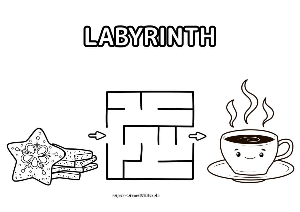 Doppelte Labyrinthaufgabe zwei einfache Kinderlabyrinthe kostenlos ausdrucken