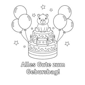 Ausmalbild Geburtstagstorte 🎂 – 20+ kostenlose Vorlagen