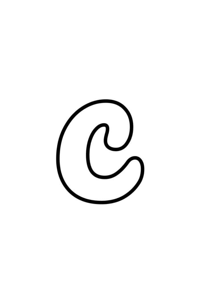 Großbuchstabe C – Kontur zum Ausmalen und Schreibenlernen