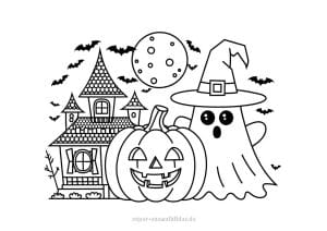 26 Halloween Ausmalbilder – Malvorlagen kostenlos drucken 🎃