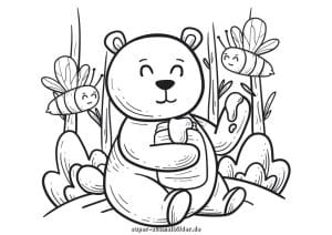13 Teddybär Ausmalbilder – kostenlose Malvorlagen für Kinder