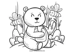 13 Teddybär Ausmalbilder – kostenlose Malvorlagen für Kinder