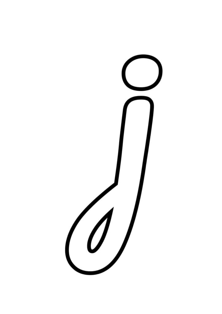 Kleinbuchstabe J Ausmalbild – Kostenlos zum Ausdrucken