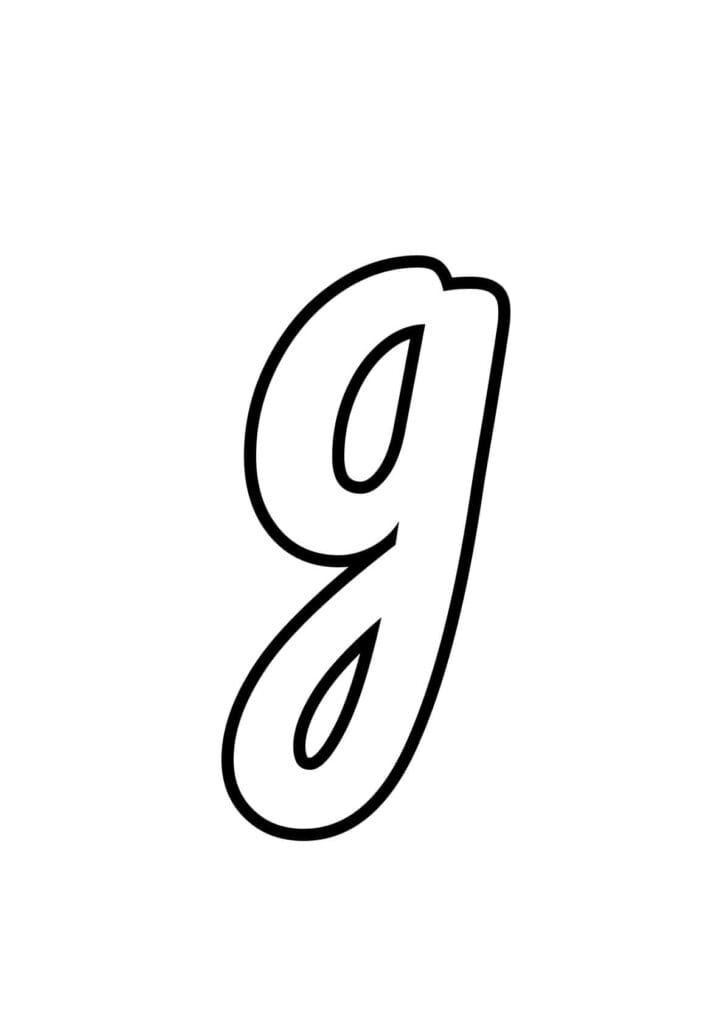 Kleinbuchstabe g Ausmalbild – Kostenlos zum Ausdrucken