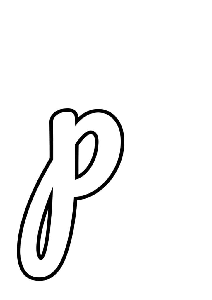 Kleinbuchstabe p Ausmalbild – Kostenlos zum Ausdrucken