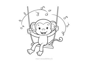 Ausmalbild Affe – 20+ kostenlose Malvorlagen zum Drucken