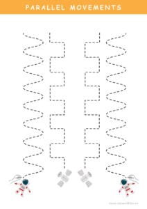 20 Parallel Movements Schreibübungen für Kinder – gratis