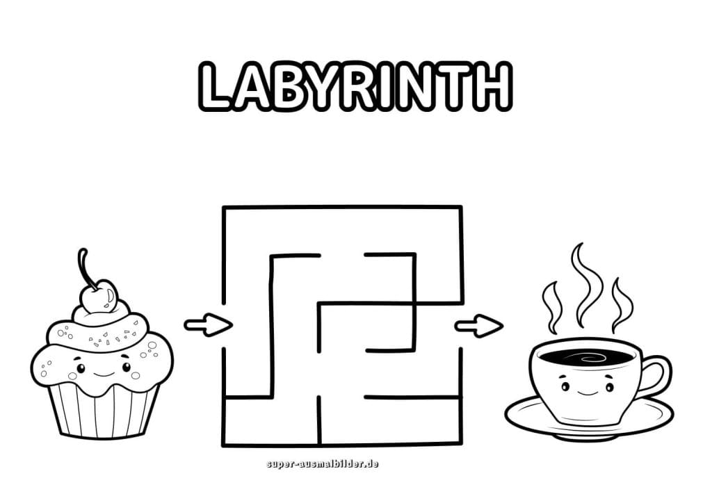 Rentier und Schlitten Labyrinth Weihnachtslabyrinth für Kinder kostenlos drucken