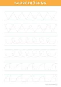 8 Schreibübungen für Kinder – Linien, Formen und Wellen zum Üben